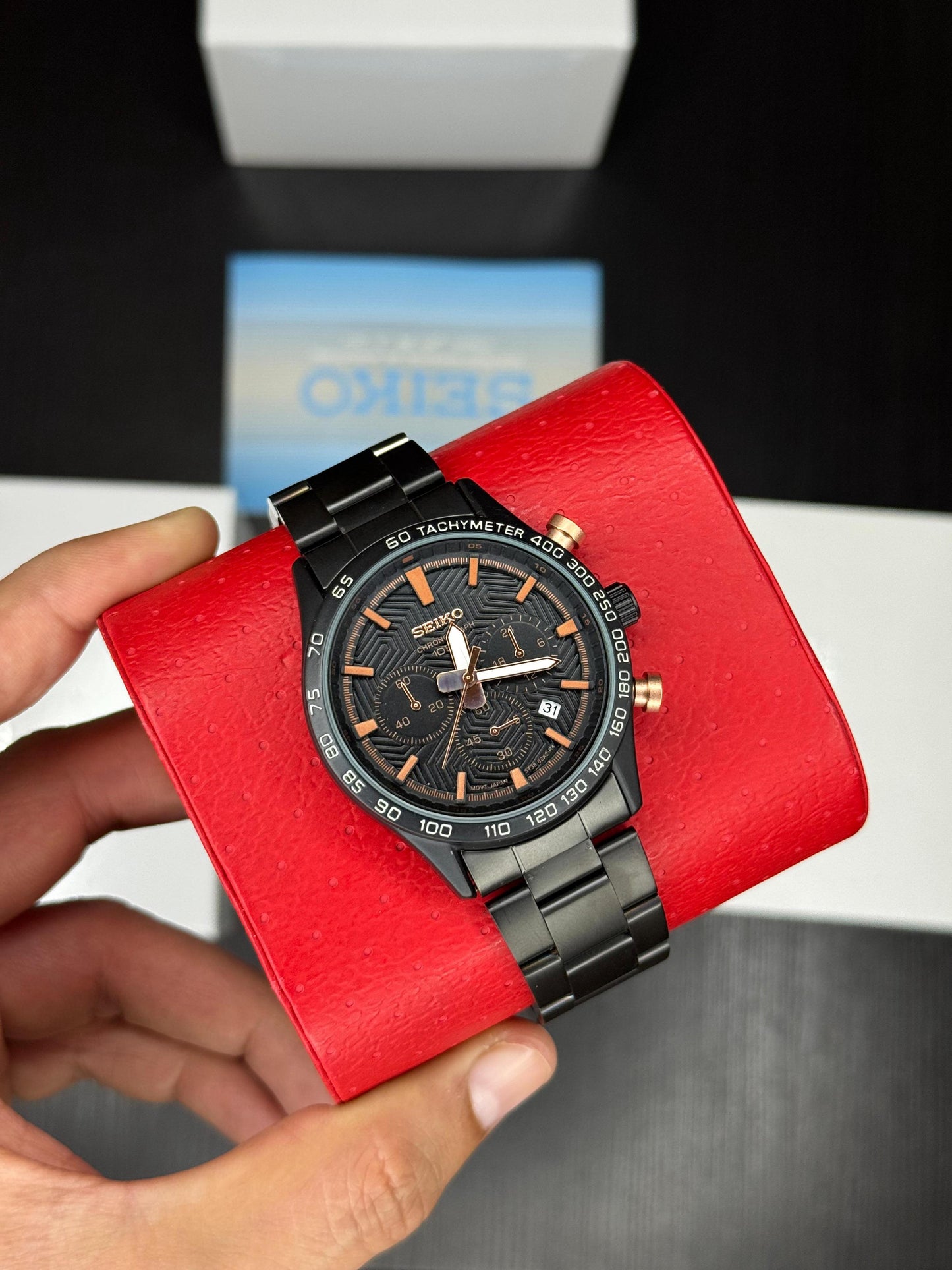 Black Orange Classic Watch