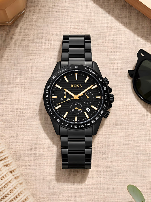 Black Gold Chronograph Watch