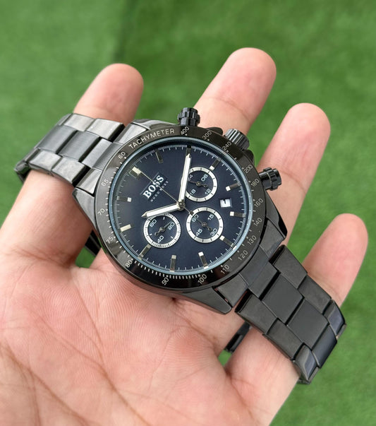 All Black Chronograph Watch