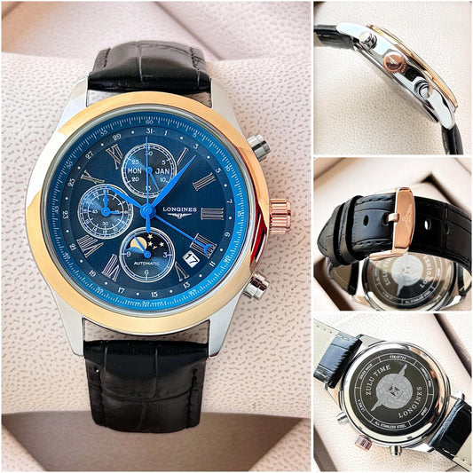 Black Blue Chronograph Watch