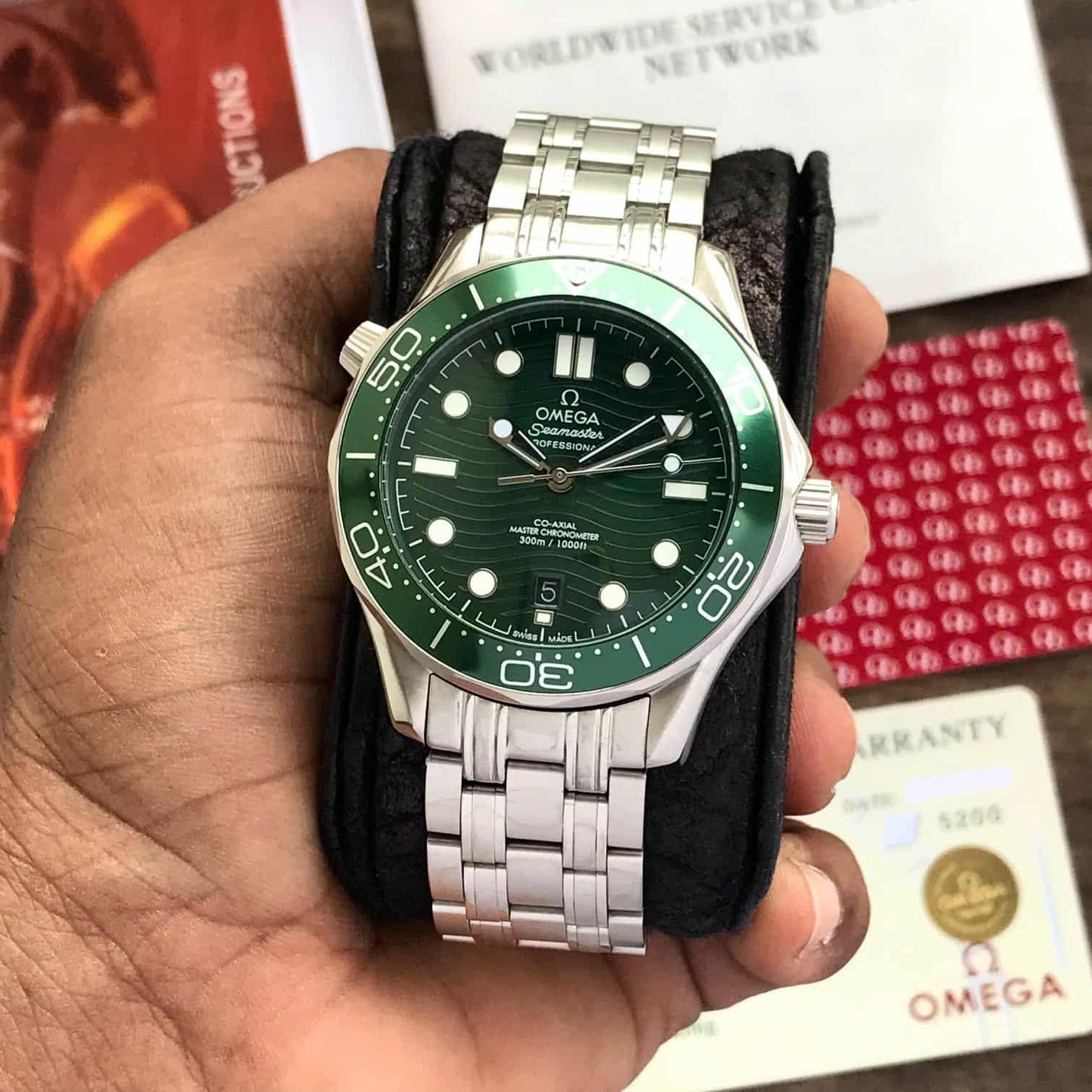 Silver Green Automatic Watch