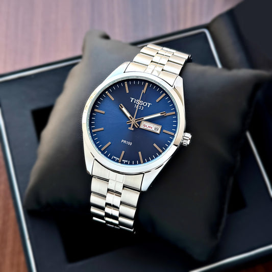 Silver Blue DayDate Watch