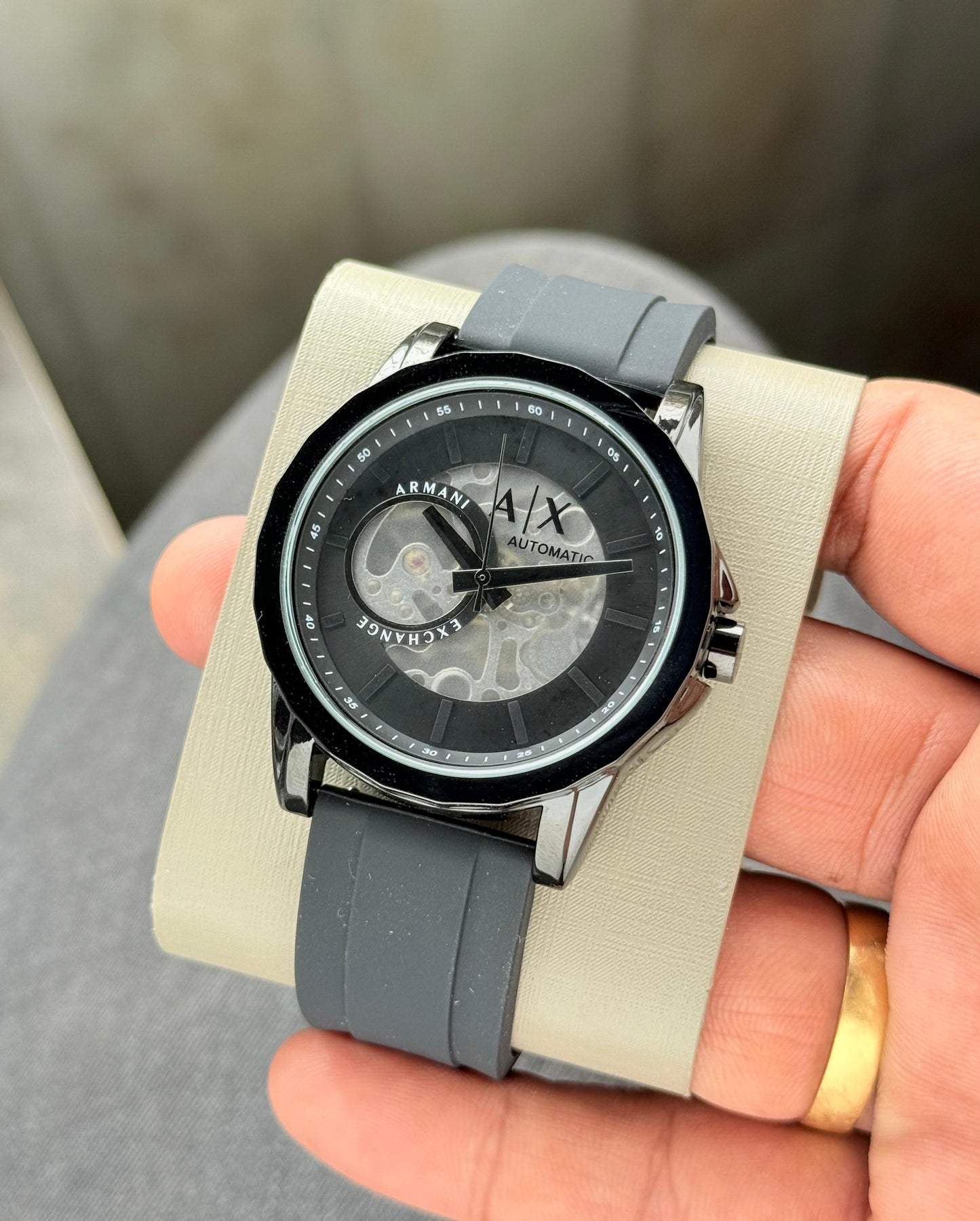 Black Grey Automatic Watch