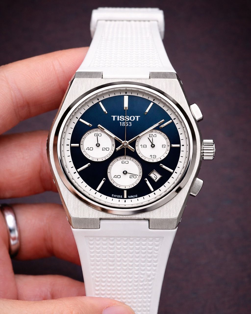 White Blue Fibre Watch