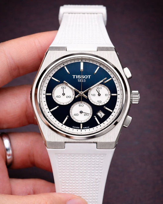 White Blue Fibre Watch