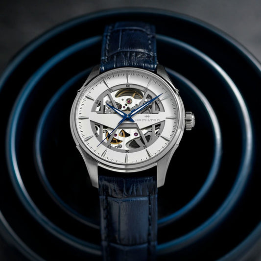 Blue White Automatic Watch