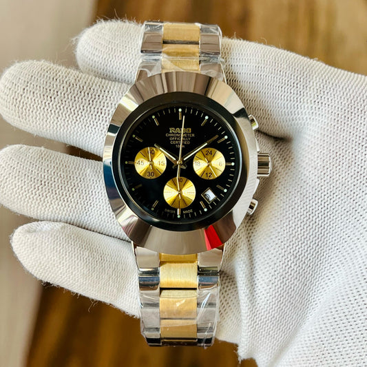 Gold Silver Chronograph Black Edition