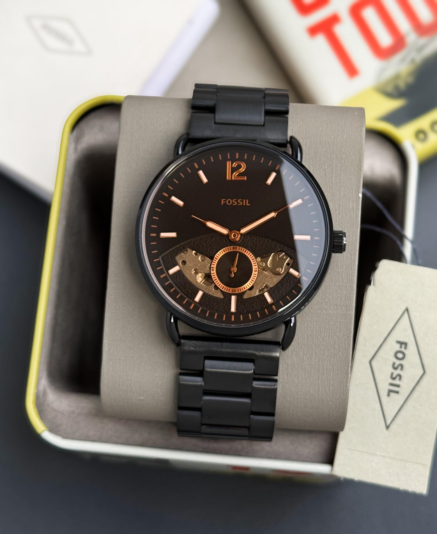 Black Brown Automatic Watch