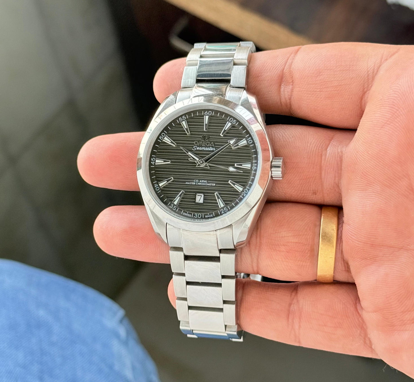 Silver Black Automatic Watch