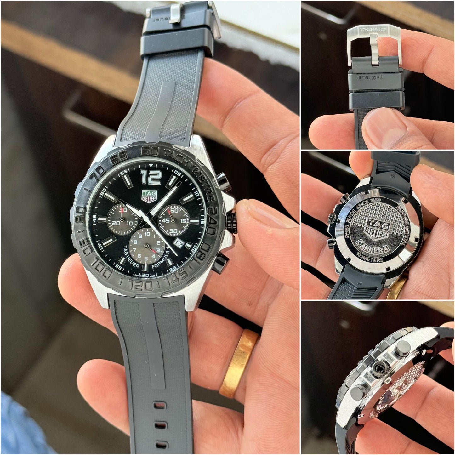 Black Silver Chronograph Watch