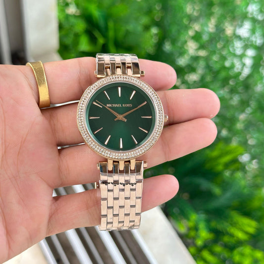 Rose Gold Green Women's Watch