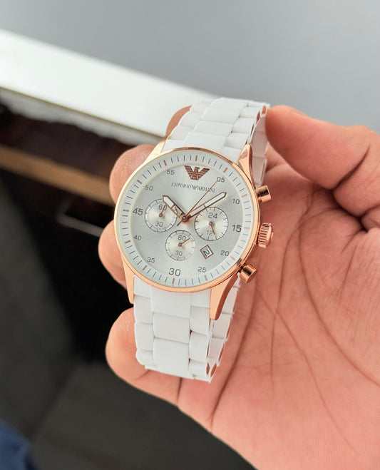 White Rose Gold Chronograph Watch