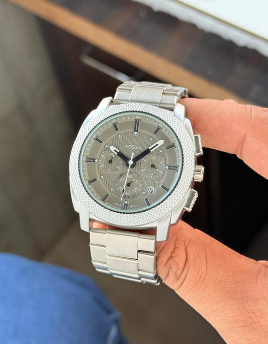 Silver Grey Chronograph Watch