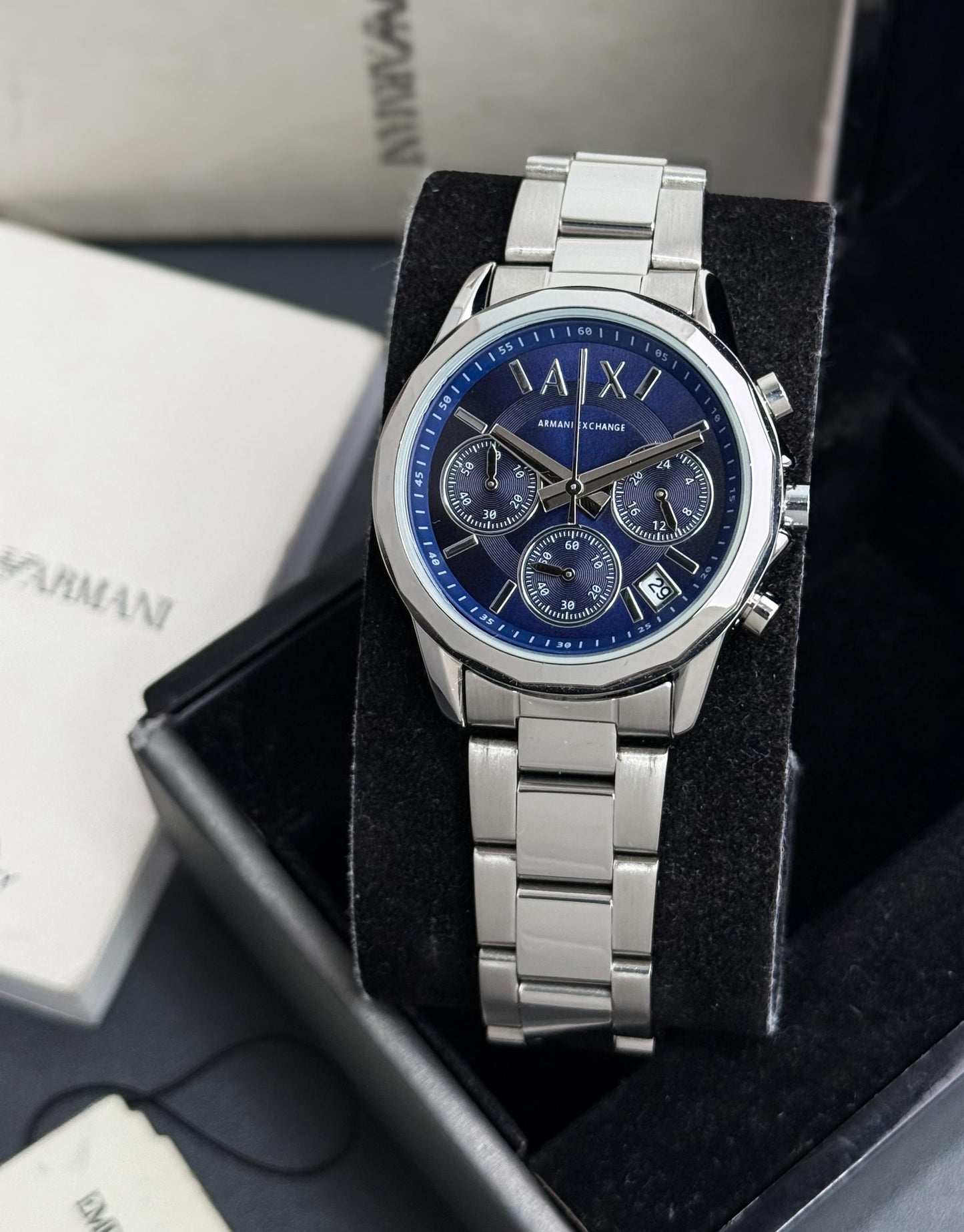 Silver Blue Women's Chronograph Watch