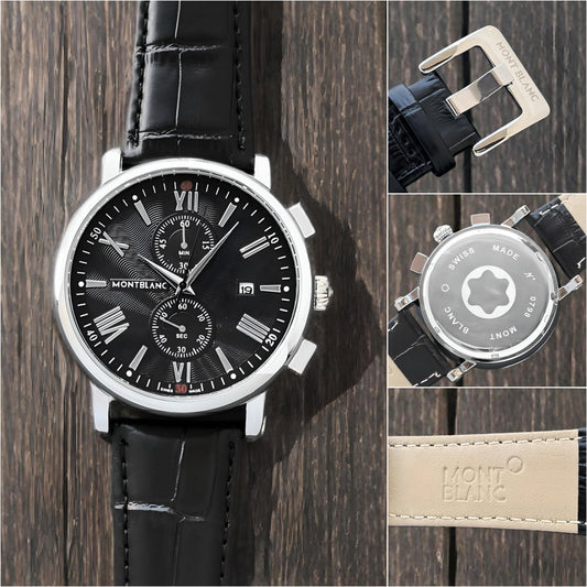 Black Silver Chronograph Watch