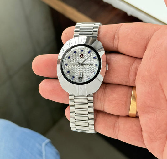 Silver White Automatic Watch