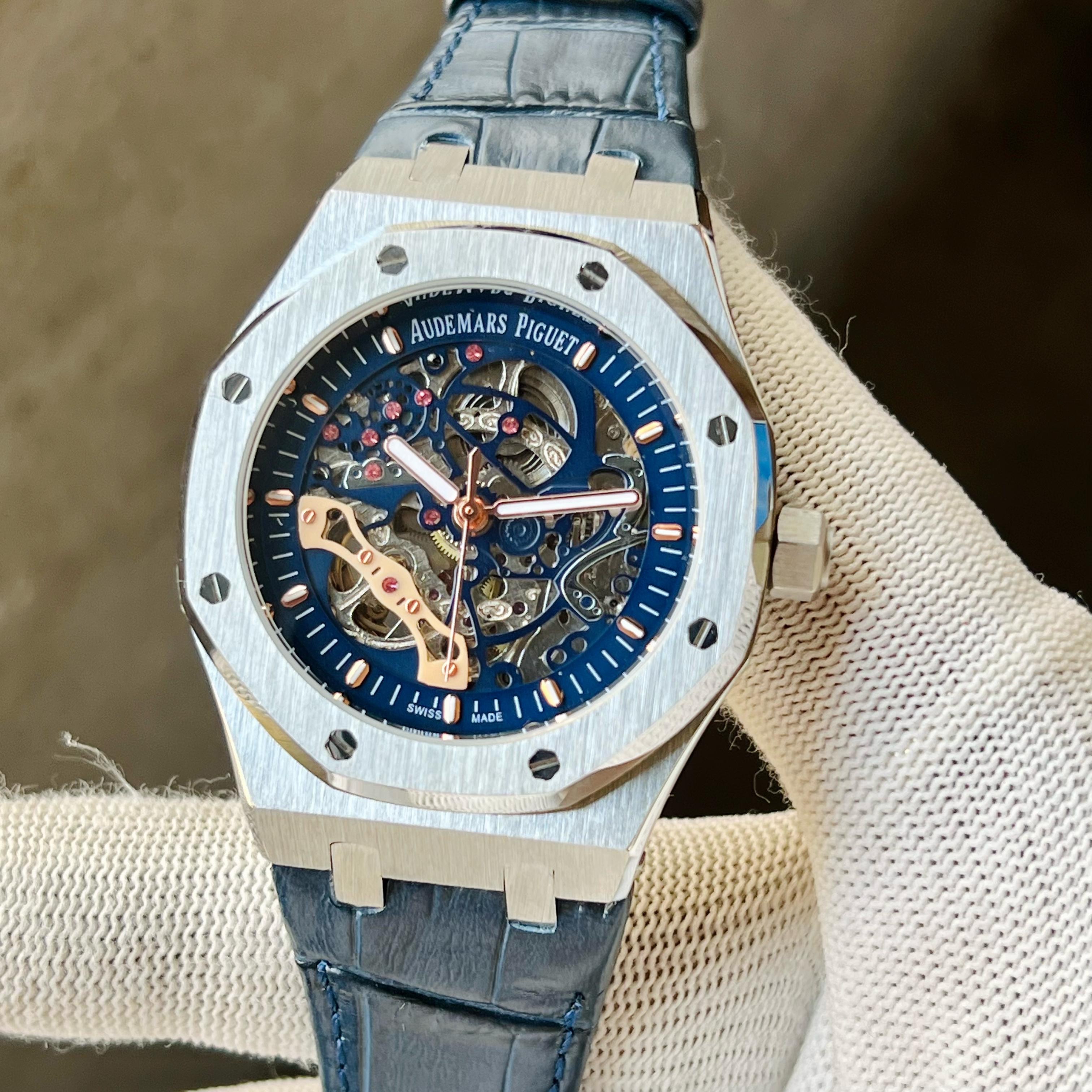 Complete Blue Automatic Watch Blue Silver Automatic Machinery – Watch Theory