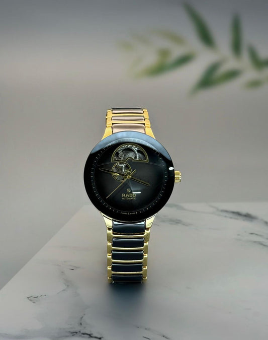 Gold Black Automatic Watch