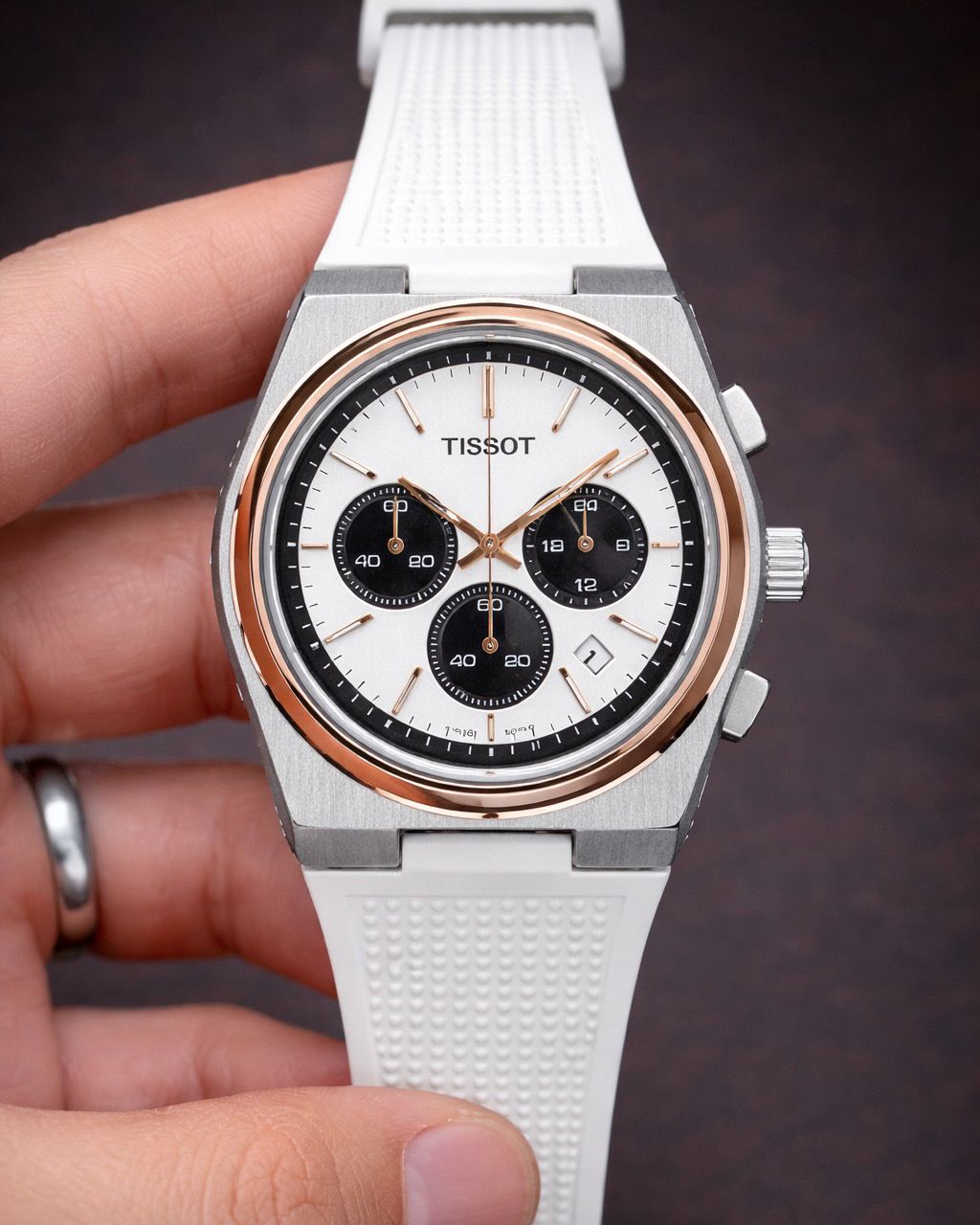 White Dual Tone Fibre Watch