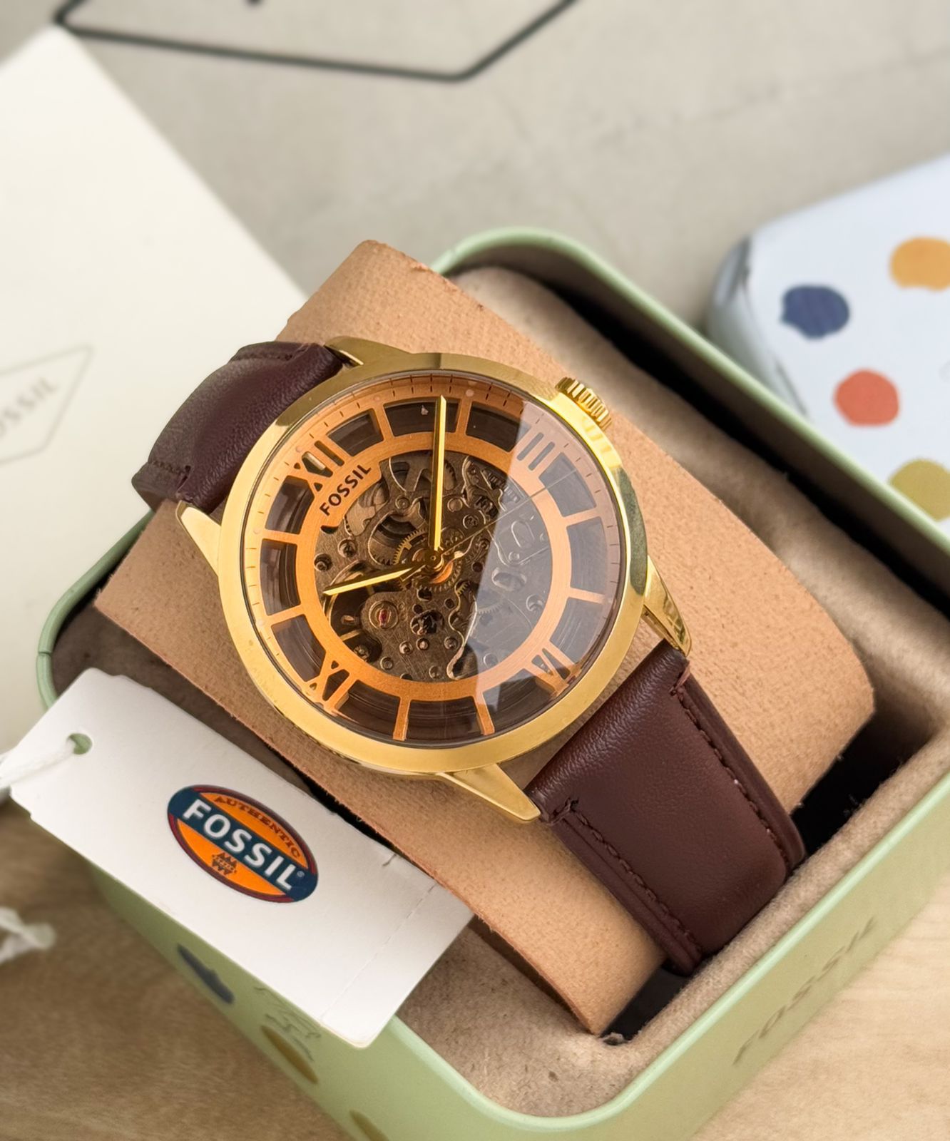 Brown Gold Automatic Watch