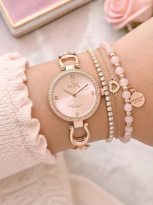 Rose Gold Pink Women's Metal Watch