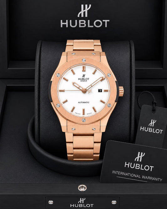 RoseGold White Premium Automatic Watch