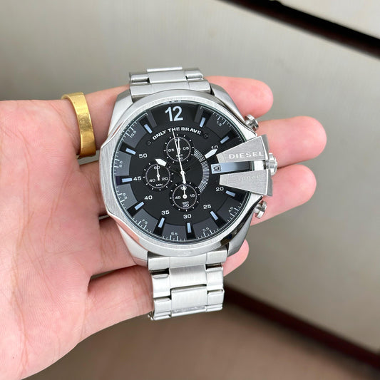 Silver Black Metal Watch