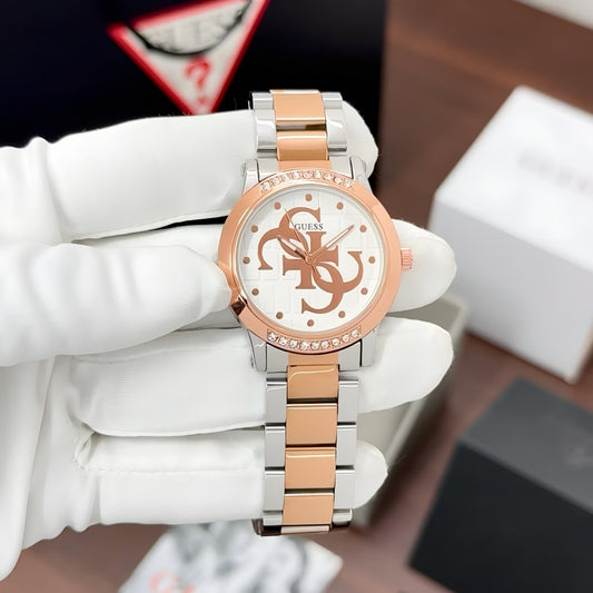 Silver Rose Gold Women's Metal Watch