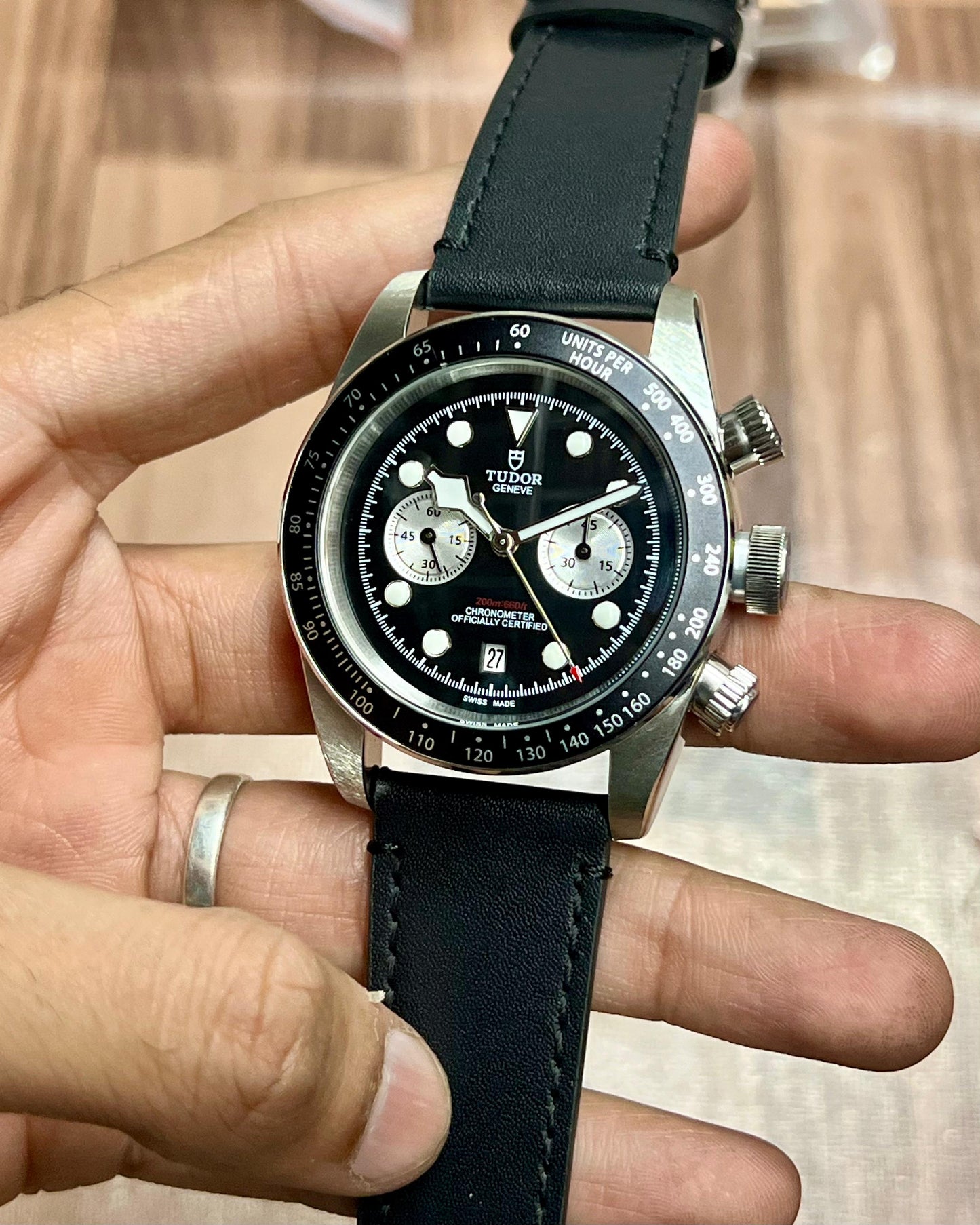 Black Silver Elite Automatic Watch