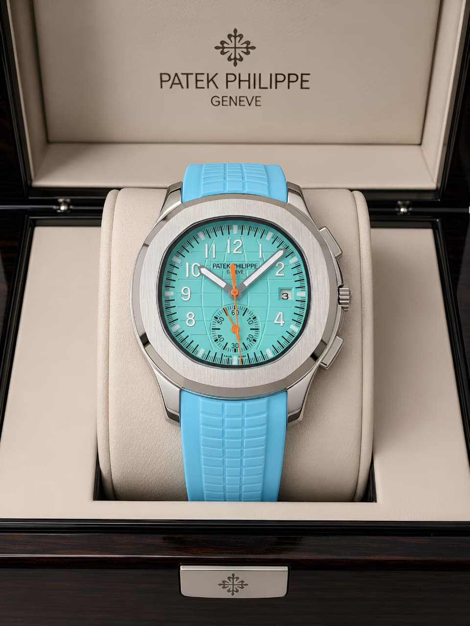 Blue Silver Automatic Watch