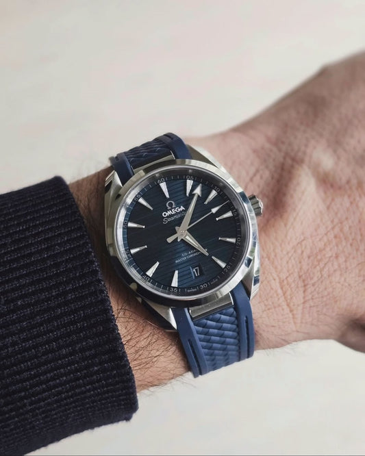 Blue Silver Automatic Watch