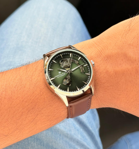 Brown Green Automatic Watch