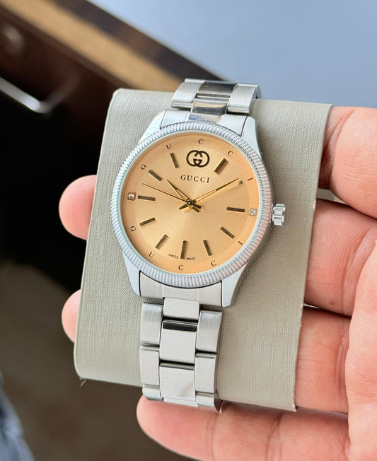 Silver Yellow Mens Classic