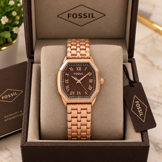 RoseGold Brown Women Classic Womens Watch