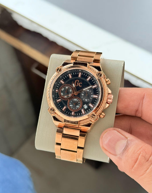 Rose Gold Black Chronograph Collection