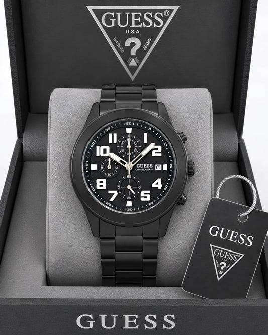 All Black Chronograph Watch