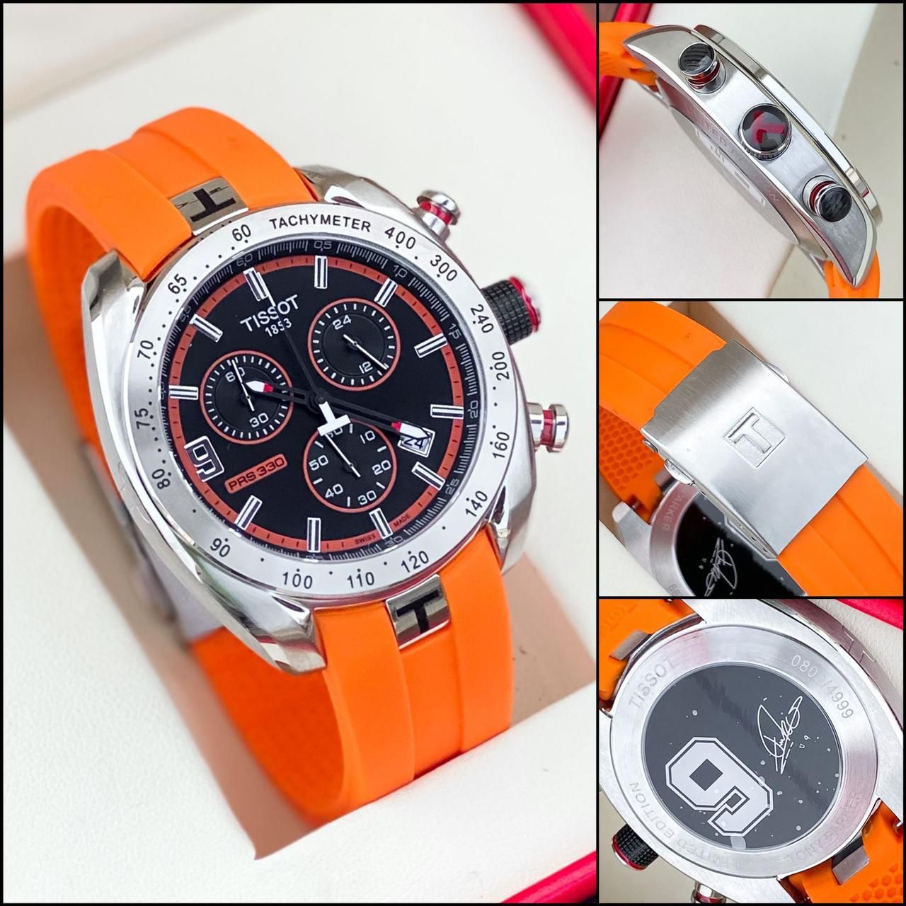 Orange Blue Fibre Watch