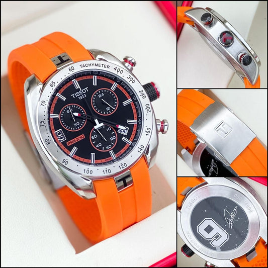 Orange Blue Fibre Watch