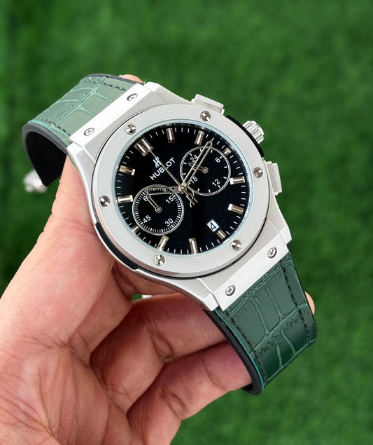 Green Grey Black Chronograph Watch