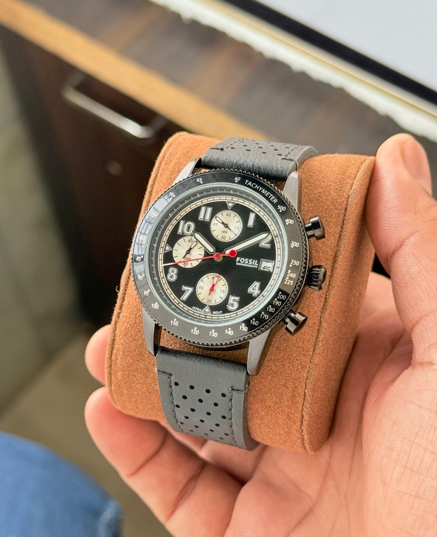 Full Black Chronograph Watch