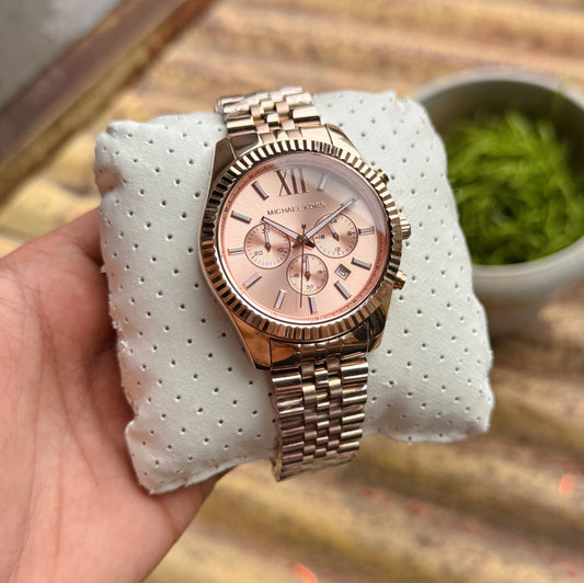 Rose Gold Chronograph Watch