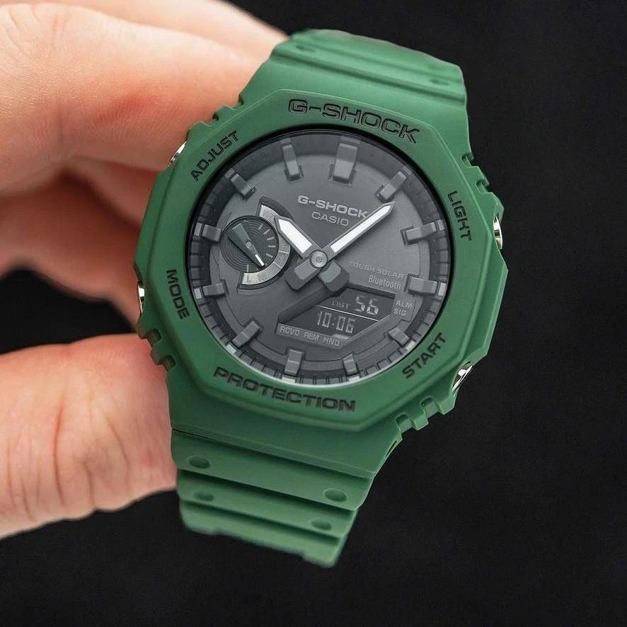 Green Digital + Analog Watch