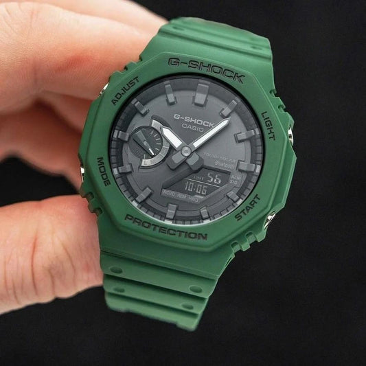 Green Digital + Analog Watch