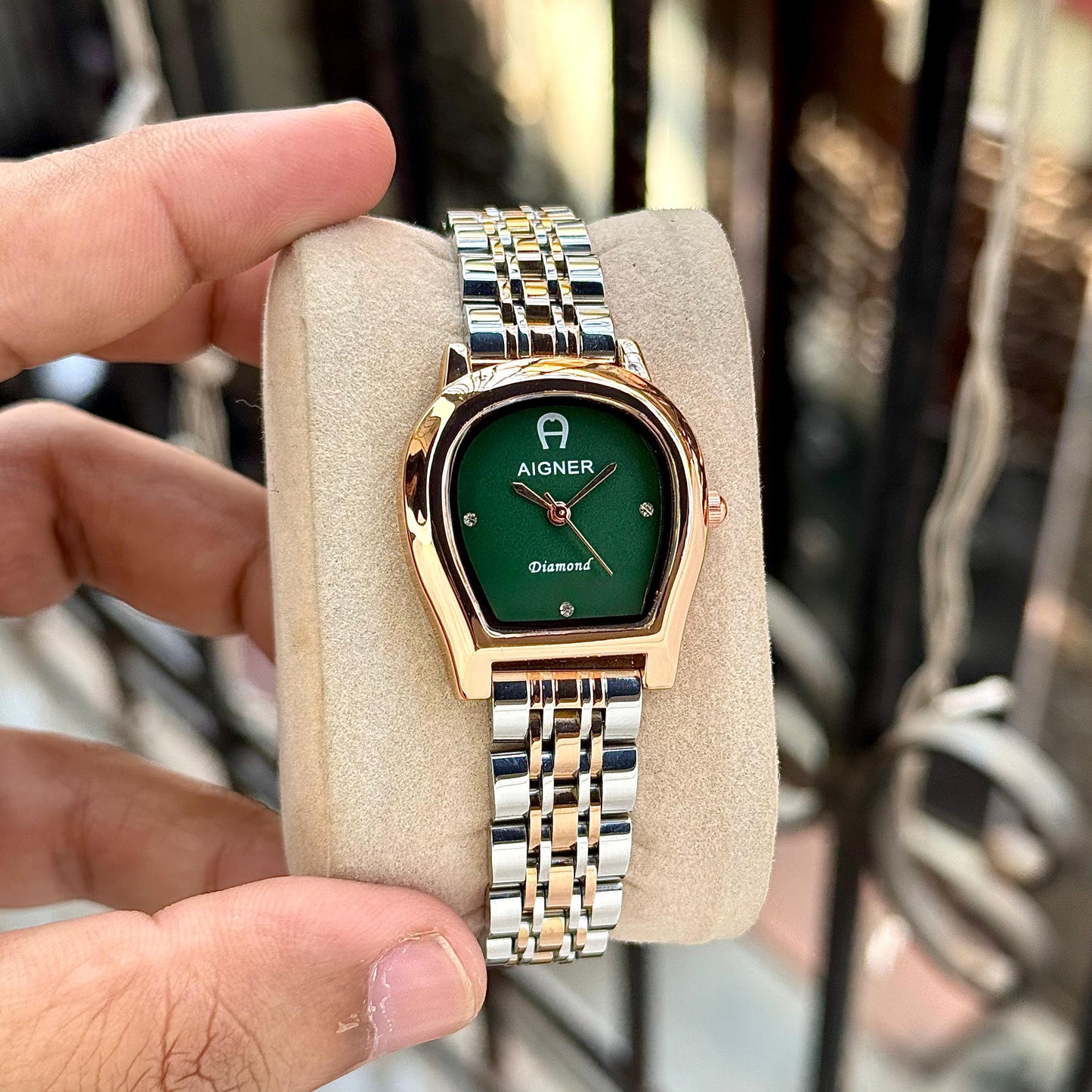 Silver Rose Gold Women's Metal Watch