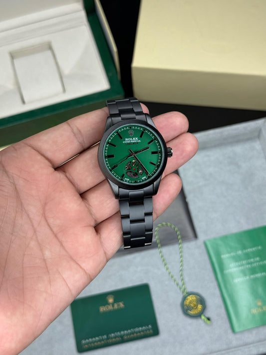 Black Green Automatic Watch