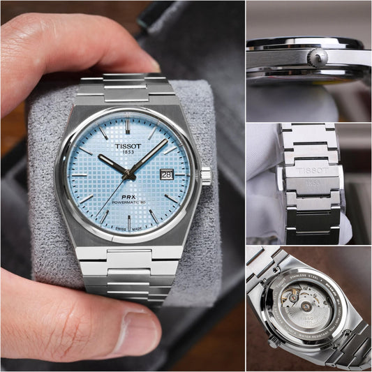 Silver Blue Automatic Watch