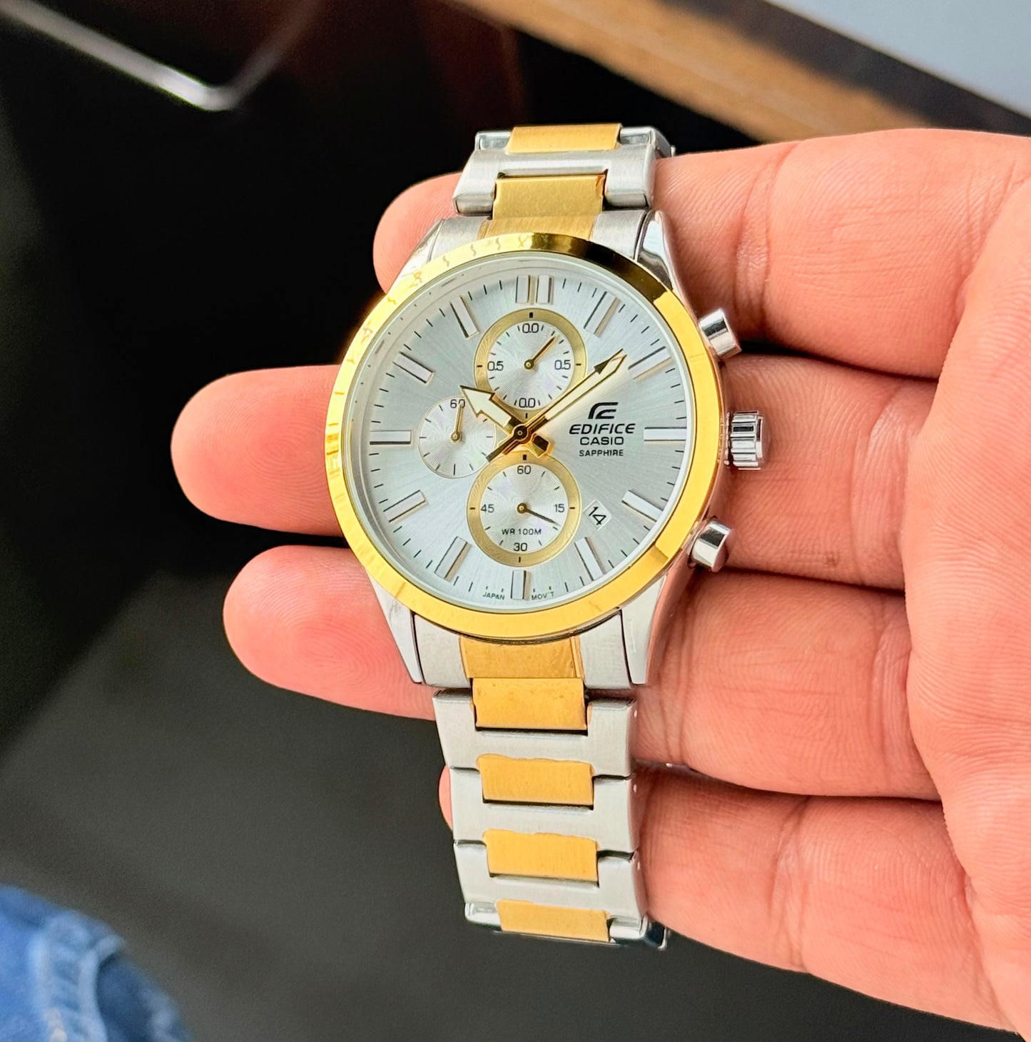 Gold Silver Metal Watch
