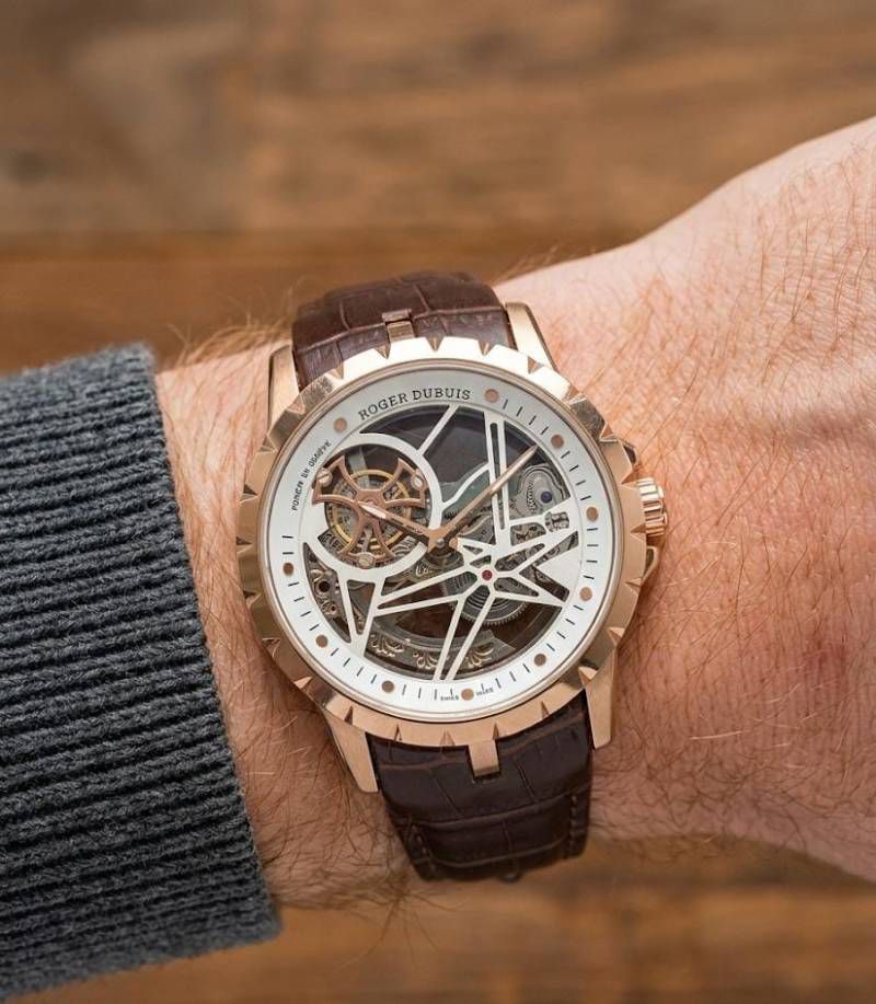 Brown Gold White Automatic Watch