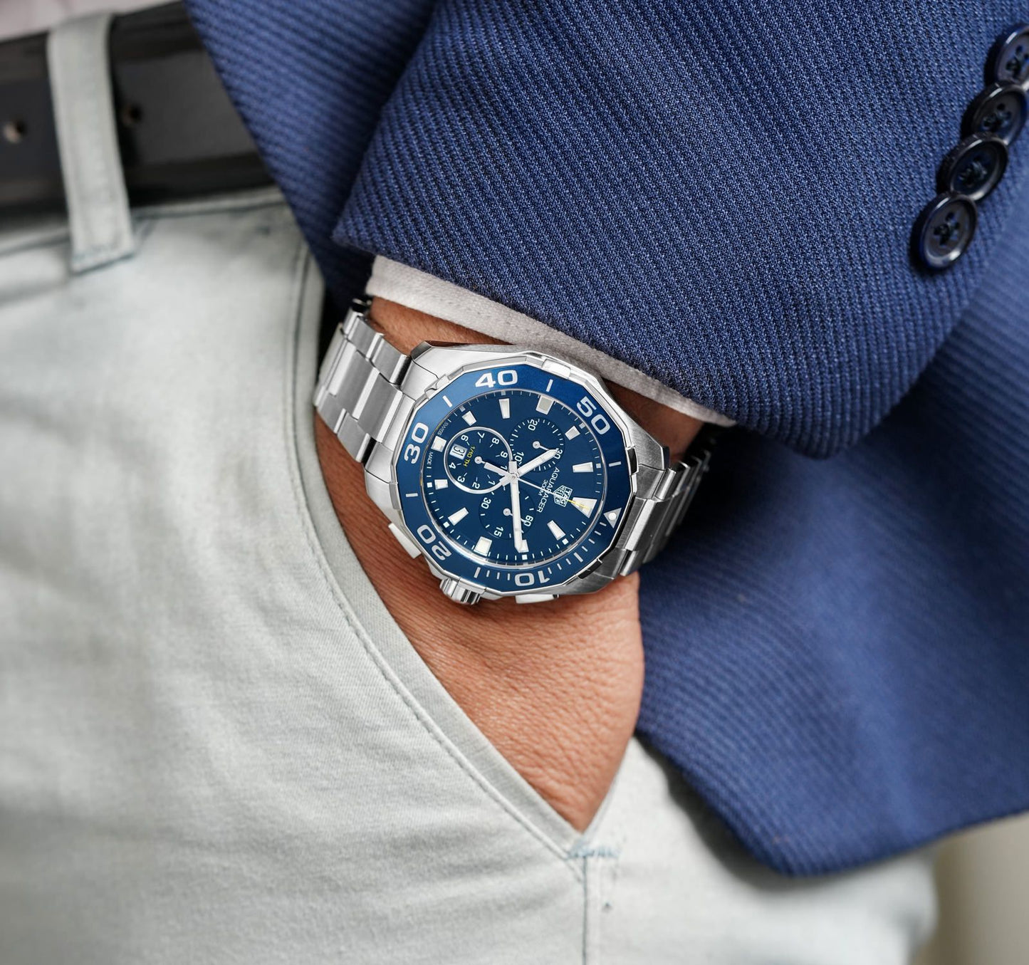 Silver Blue Chronograph Ultra Premium Watch
