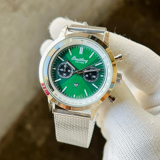Silver Green Watch